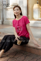 SONO - Áo linen rút dây thêu