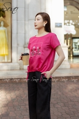 SONO - Áo linen rút dây thêu