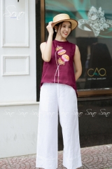 SONO - Quần dài linen lai to