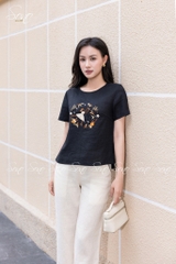 SONO - Áo linen thêu cô vũ công bale
