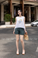 SONO - Quần short linen có đai