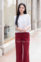 SONO - Áo linen tay lỡ thêu 7 cành