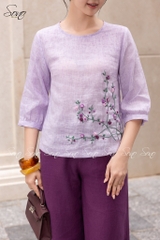 SONO - Áo linen loang tay lỡ quấn bọ