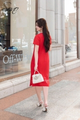 SONO - Đầm linen ren cổ thêu hoa