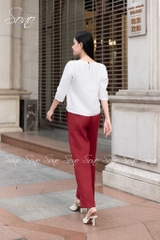 SONO - Áo linen tay lỡ thêu 7 cành