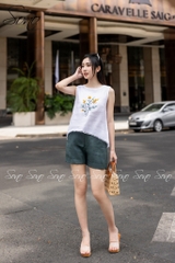 SONO - Quần short linen có đai