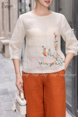 SONO - Áo linen loang tay lỡ quấn bọ