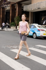 SONO - Quần short linen có đai