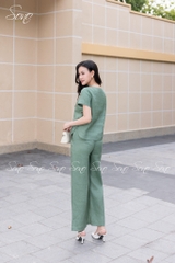 SONO - Bộ dài linen thêu hoa thiên lý
