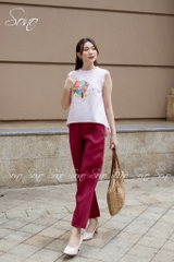 SONO - Áo linen sát nách vẽ cô gái