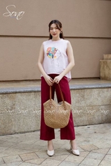 SONO - Áo linen sát nách vẽ cô gái
