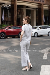 SONO - Bộ dài linen cổ sen