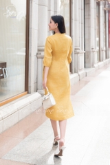 SONO - Đầm linen tay lồng đèn nhánh hoa