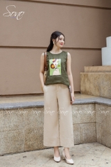 SONO - Quần dài linen lai to