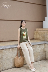 SONO - Quần dài linen lai to