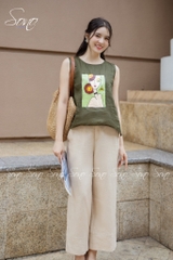 SONO - Quần dài linen lai to