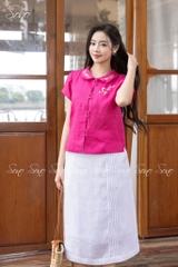 SONO - Áo cổ sen thêu cổ áo