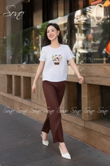 SONO - Áo linen thêu giỏ hoa