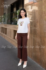 SONO - Áo linen thêu giỏ hoa