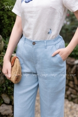 SONO - Áo linen thêu cánh bướm