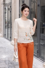SONO - Áo linen loang tay lỡ quấn bọ