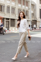 SONO - Áo linen tay lỡ đính nút nhiều màu