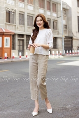 SONO - Áo linen tay lỡ đính nút nhiều màu