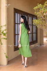 SONO - Đầm linen thêu 3 hoa to