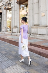 SONO - Áo linen tay dơi cổ tim thêu