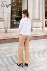 SONO - Áo linen xẻ tay nút bọc