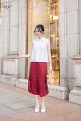 SONO - Áo sơ mi linen sát nách chạy gân