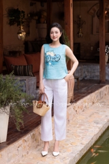 SONO - Áo linen vẽ xe đạp