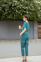 SONO - Bộ dài linen cổ lượn sóng