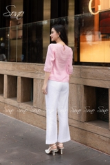 SONO - Áo linen tay lỡ thêu 7 cành