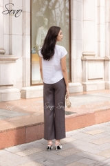 SONO - Áo linen cổ đan thêu hoa