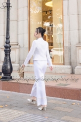 SONO - Áo vest linen phối ren