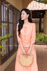 SONO - Áo linen tay lỡ cột dây trước