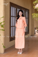 SONO - Áo linen tay lỡ cột dây trước