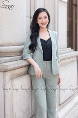 SONO - Áo vest linen tay đính nút dẹp