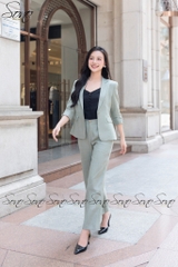 SONO - Áo vest linen tay đính nút dẹp