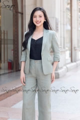 SONO - Áo vest linen tay đính nút dẹp