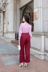 SONO - Áo sơ mi linen dài tay thêu chuồn chuồn