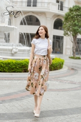 SONO - Chân váy chất thô hoa