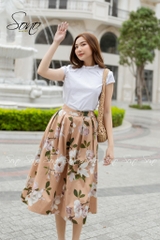 SONO - Chân váy chất thô hoa