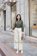 SONO - Quần dài linen nắp túi xéo