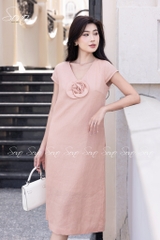 SONO - Đầm linen quấn bông bằng tay