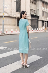 SONO - Đầm linen ren cổ thêu hoa