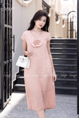 SONO - Đầm linen quấn bông bằng tay