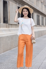 SONO - Áo linen thêu bông lúa