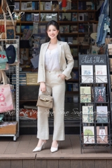SONO - Áo blazer linen tay dài
